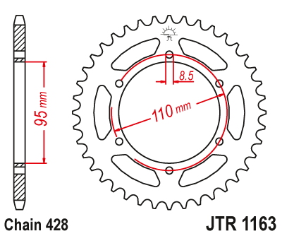 JT SPROCKETS JTR1163.45 (48645jt)